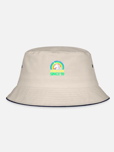 2010 - Bucket Hat - Natur/Navy - Vorne