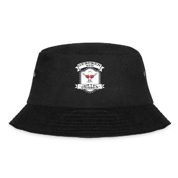Geboren zum Grillen lustiges BBQ Grill Fleisch Fun - Bucket Hat - Schwarz - Vorne - Lela (165cm)