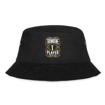 Worlds Finest Trombone Player, Funny Trombonist - Bucket Hat - Schwarz - Vorne - Lela (165cm)