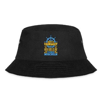 Schöne Muscheln - Warum ich Dangast so liebe - Bucket Hat - Schwarz - Vorne - Lela (165cm)