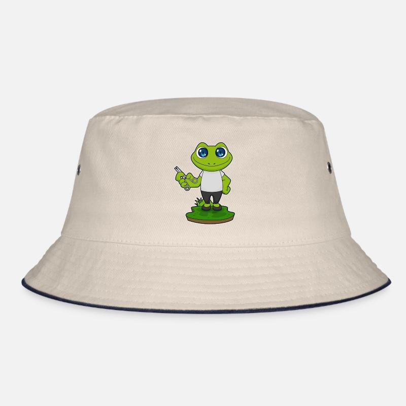 Frog Barber Scissors Bucket Hat