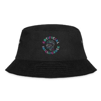 KI-Geschenk für künstliche Intelligenz - Bucket Hat - Schwarz - Vorne - Lela (165cm)