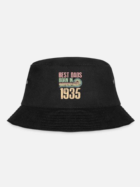 The best fathers were born in 1935, 88 years old, - Bucket Hat - black