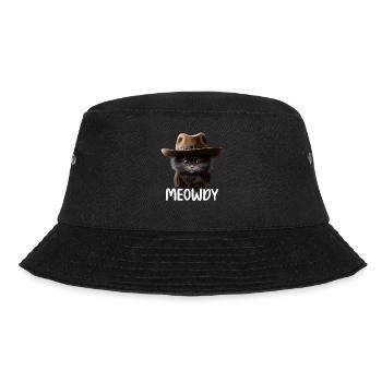 Meowdy Funny cat Meme for Cat Lovers - Bucket Hat - black - Front - Lela (165cm)