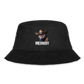 Meowdy Funny cat Meme for Cat Lovers - Bucket Hat - black - Front - Lela (165cm)