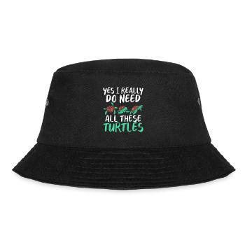 Turtle Owner Gift Turtle Lover - Bucket Hat - black - Front - Lela (165cm)