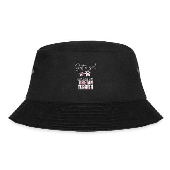 Tibet Terrier - Bucket Hat - Schwarz - Vorne - Lela (165cm)