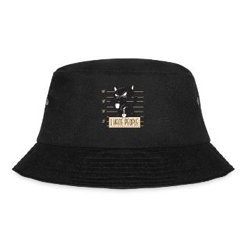 Katze I Hate People - Bucket Hat - Schwarz - Vorne - Lela (165cm)