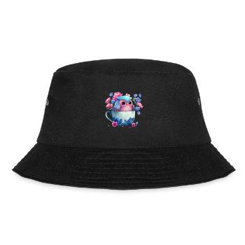 owl animal sweet wild bird zoo forest nature child - Bucket Hat - black - Front - Lela (165cm)