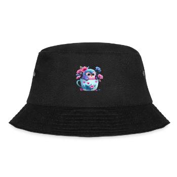 owl animal sweet wild bird zoo forest nature child - Bucket Hat - black - Front - Lela (165cm)