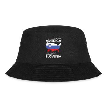 Geboren slowenisch Slowenien amerikanisch USA - Bucket Hat - Schwarz - Vorne - Lela (165cm)