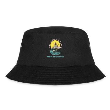 Not Taking A Break From The Waves Funny Surfer - Bucket Hat - Schwarz - Vorne - Lela (165cm)