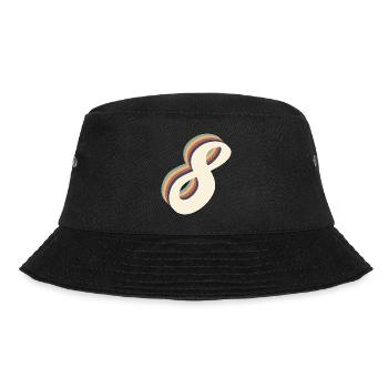 Vintage 8th Jubiläum - Bucket Hat - Schwarz - Vorne - Lela (165cm)