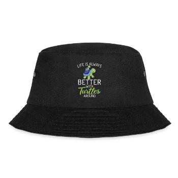 Turtle Owner Gift Turtle Lover - Bucket Hat - black - Front - Lela (165cm)