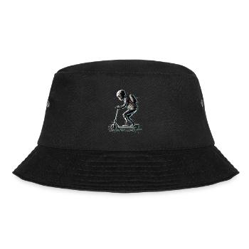 Stuntscooter in ASCII style - Bucket Hat - black - Front - Lela (165cm)