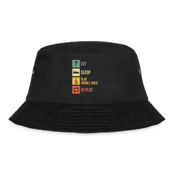 Double bass Double bass player Double bass player - Bucket Hat - black - Front - Lela (165cm)