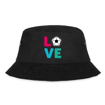 Love Fußball lustiges funny Design Tshirt - Bucket Hat - Schwarz - Vorne - Lela (165cm)