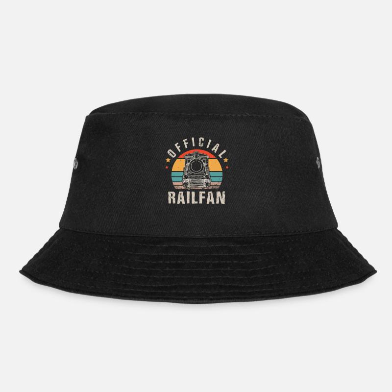 Eisenbahnventilator, Lokomotive, Eisenbahnleiter - Bucket Hat - Schwarz
