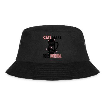 cats make the best coffee break - Bob - noir - Devant - Lela (165cm)