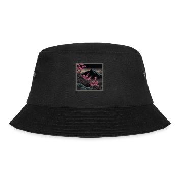 Temple japonais vintage des fleurs de cerisier Sakura - Bob - noir - Devant - Lela (165cm)