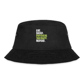 Physiotherapie Physiotherapeut Physical Therapist - Bucket Hat - Schwarz - Vorne - Lela (165cm)