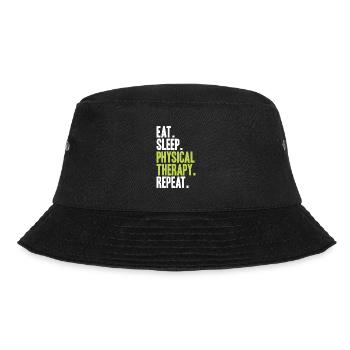 Physiotherapie Physiotherapeut Physical Therapist - Bucket Hat - Schwarz - Vorne - Lela (165cm)