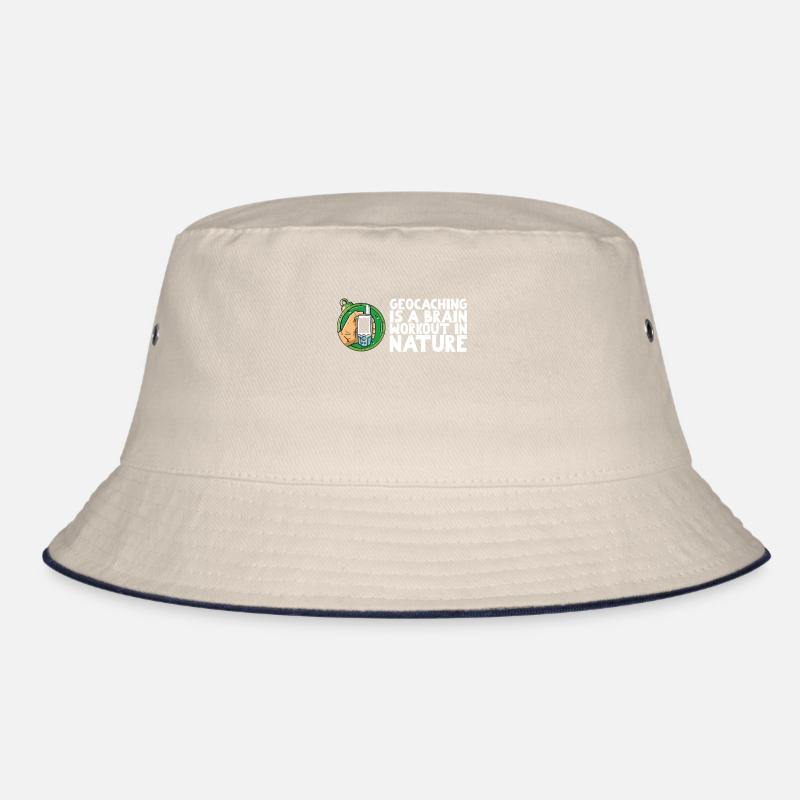 Geocaching is a brain workout in nature Bucket Hat