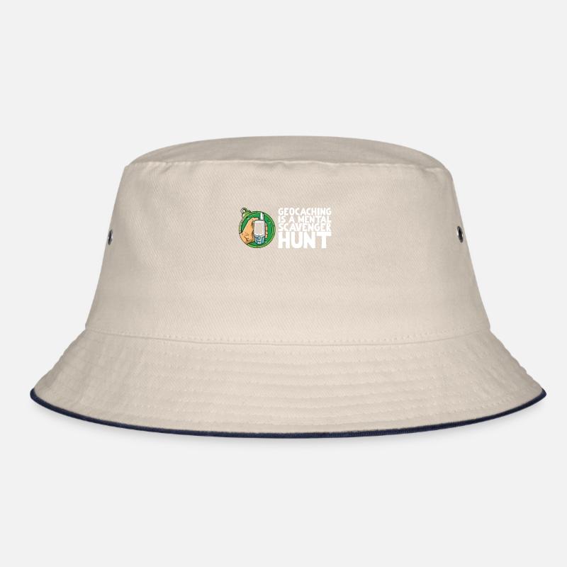 Geocaching is a mental scavenger hunt Bucket Hat