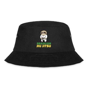 Brazilian Jiu Jitsu und Grappling Faultier - Bucket Hat - Schwarz - Vorne - Lela (165cm)