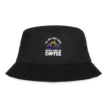 Bagger Baggern Baggerfahrer - Bucket Hat - Schwarz - Vorne - Lela (165cm)