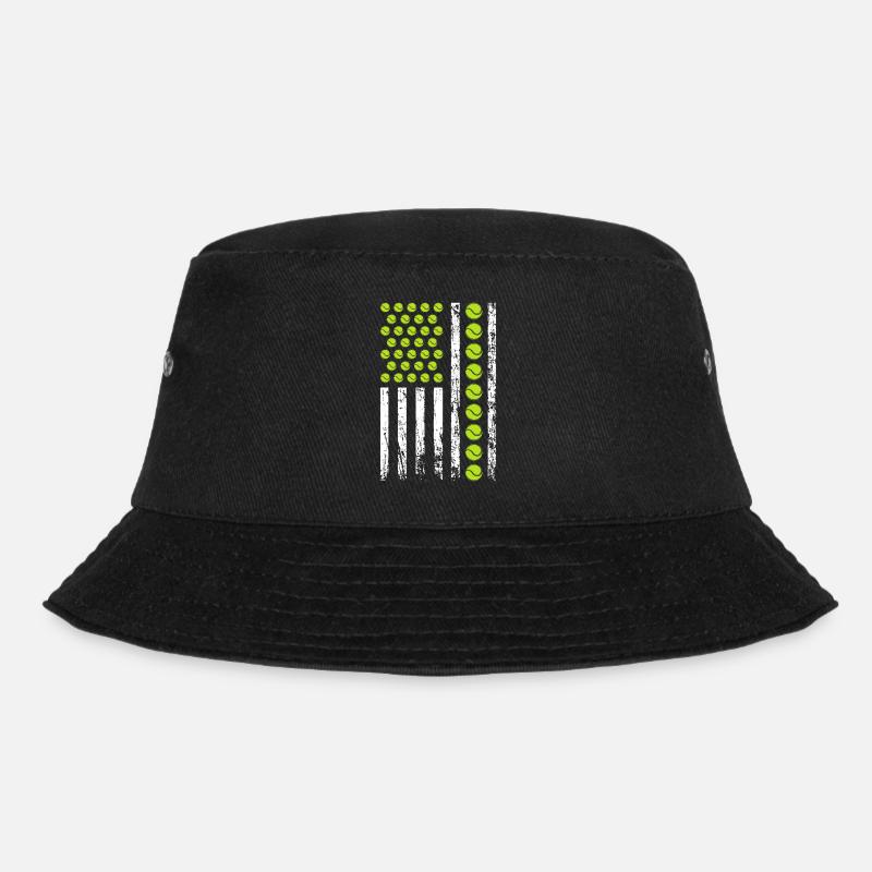 Drapeau américain de tennis de raquette - Bob - noir