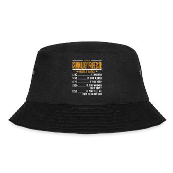Professor of Criminology Hourly wage - Bucket Hat - black - Front - Lela (165cm)