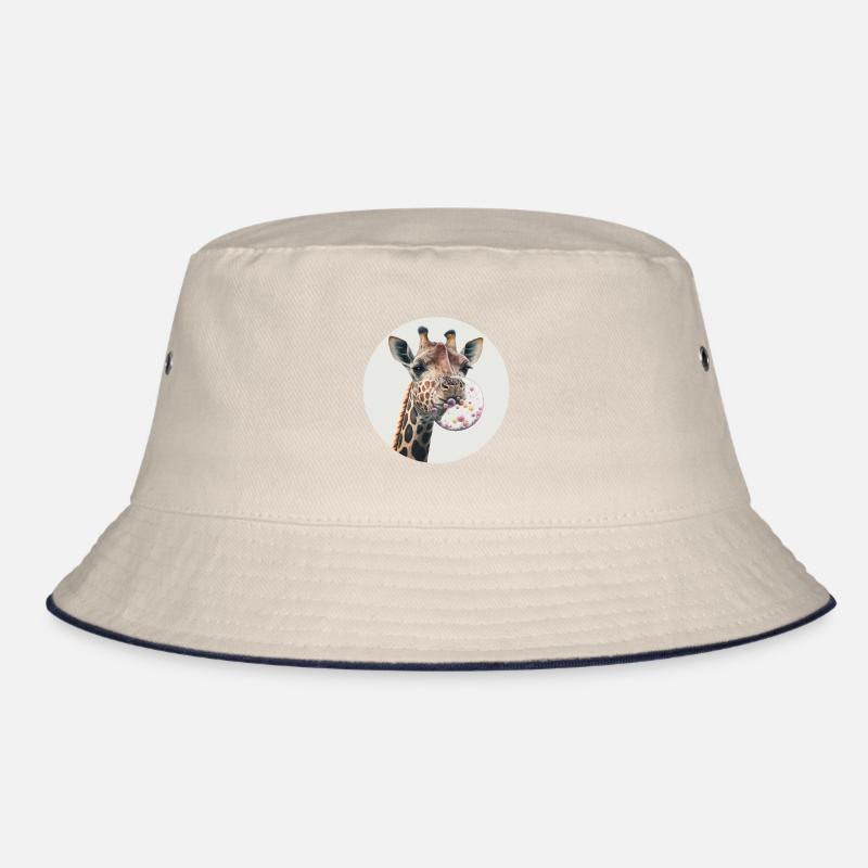 Giraffe Chewing Gum Bladder Bucket Hat