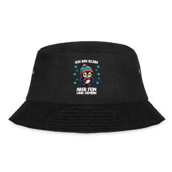 Pinguin Penguin Jungen Mädchen Zoo Polar Antarktis - Bucket Hat - Schwarz - Vorne - Lela (165cm)