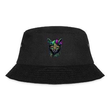 Mardi Gras Cat Jester Mask Mardi Gras Cat - Bucket Hat - black - Front - Lela (165cm)