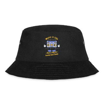 Music Is Life That's Why Our Hearts Have Beats - Bucket Hat - black - Front - Lela (165cm)