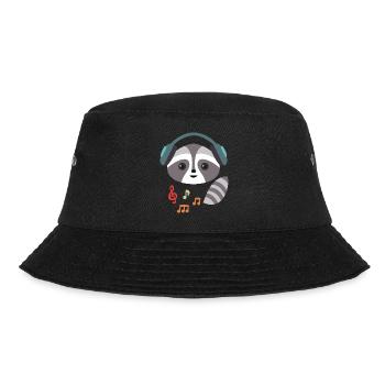 Casque Raccoon Listening Music Notes pour musicien - Bob - noir - Devant - Lela (165cm)
