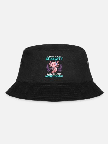 Abi geschafft kann ich jetzt wieder zocken? Abitur - Bucket Hat - Schwarz