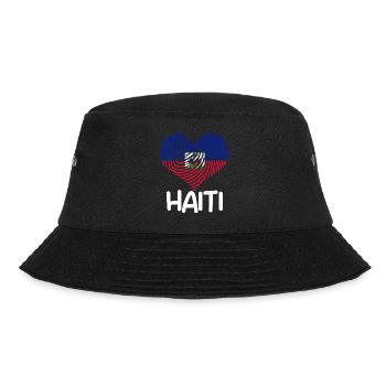 Haïti Fierté Haïtienne Drapeau Jour du drapeau I Cadeau - Bob - noir - Devant - Lela (165cm)