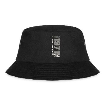 Februar Jahrgang 1971 52. Geburtstag Geschenk Mann - Bucket Hat - Schwarz - Vorne - Lela (165cm)