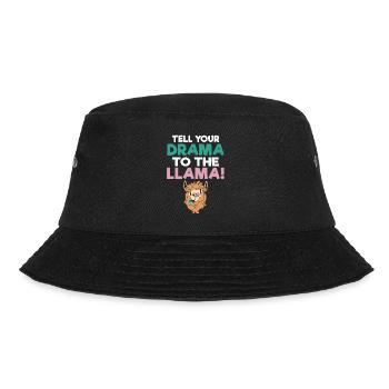 Lama Geschenk Lama Liebhaber Geschenk - Bucket Hat - Schwarz - Vorne - Lela (165cm)