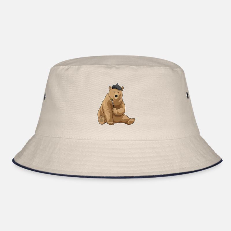 Bear Painter Brush Bucket Hat