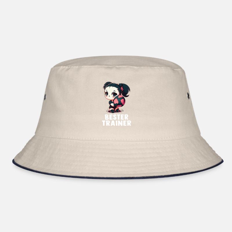 Volleyball Trainer - Süßes Panda Mädchen Bucket Hat