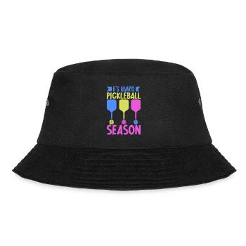 Pickleball Player Pickleball Paddle Pickleball - Bucket Hat - Schwarz - Vorne - Lela (165cm)