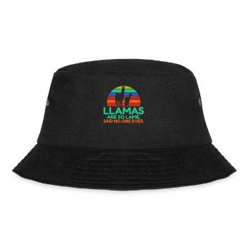 Lama Geschenk Lama Liebhaber Geschenk - Bucket Hat - Schwarz - Vorne - Lela (165cm)