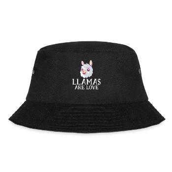 Llama Gift Llama Lover Gift - Bucket Hat - black - Front - Lela (165cm)