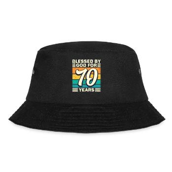 70 Geburtstag Geschenk Jahre Lustig Spruch - Bucket Hat - Schwarz - Vorne - Lela (165cm)