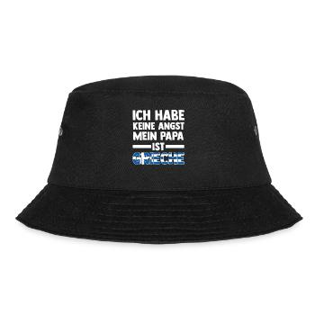 Ich habe keine Angst mein Papa ist Grieche - Bucket Hat - Schwarz - Vorne - Lela (165cm)