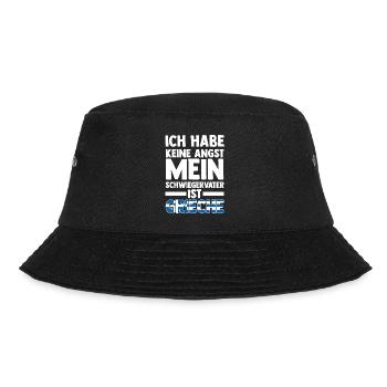 Ich habe keine Angst mein Schwiegervater ist Griec - Bucket Hat - Schwarz - Vorne - Lela (165cm)