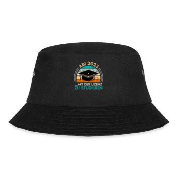 Abi 2023 Abitur mit der Lizenz zu Studieren - Bucket Hat - Schwarz - Vorne - Lela (165cm)
